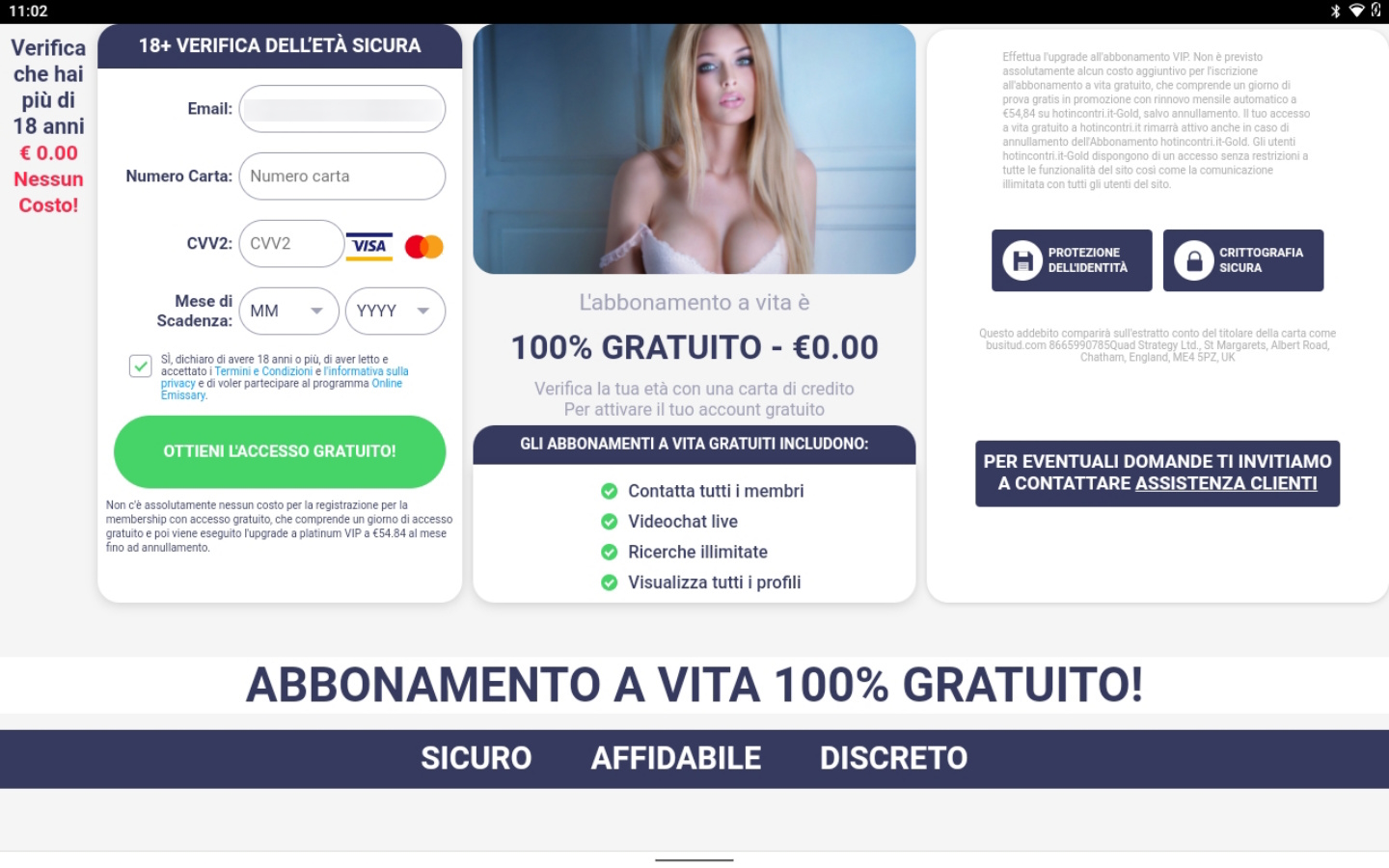 HotIncontri.it area riservata